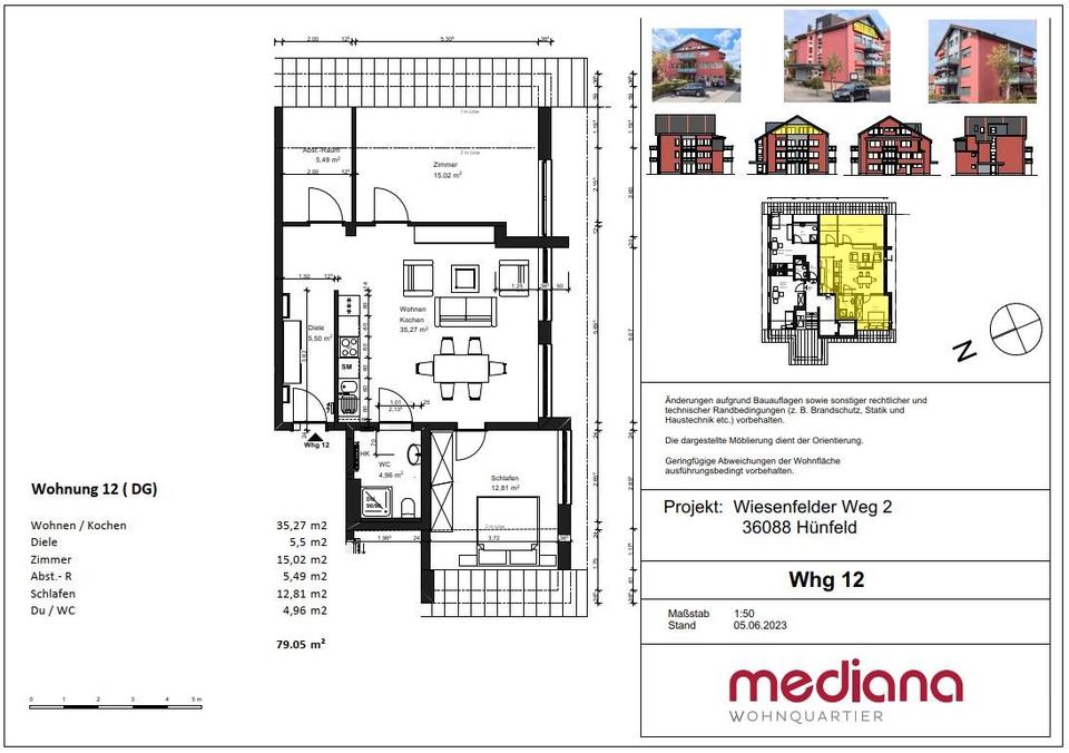 Thumbnail-3-Zimmer Wohnung im Betreuten Wohnen für Senioren in Hünfeld