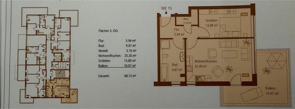 Thumbnail-Attraktive 2-Zimmer-Wohnung mit großem Balkon EBK und Elbblick