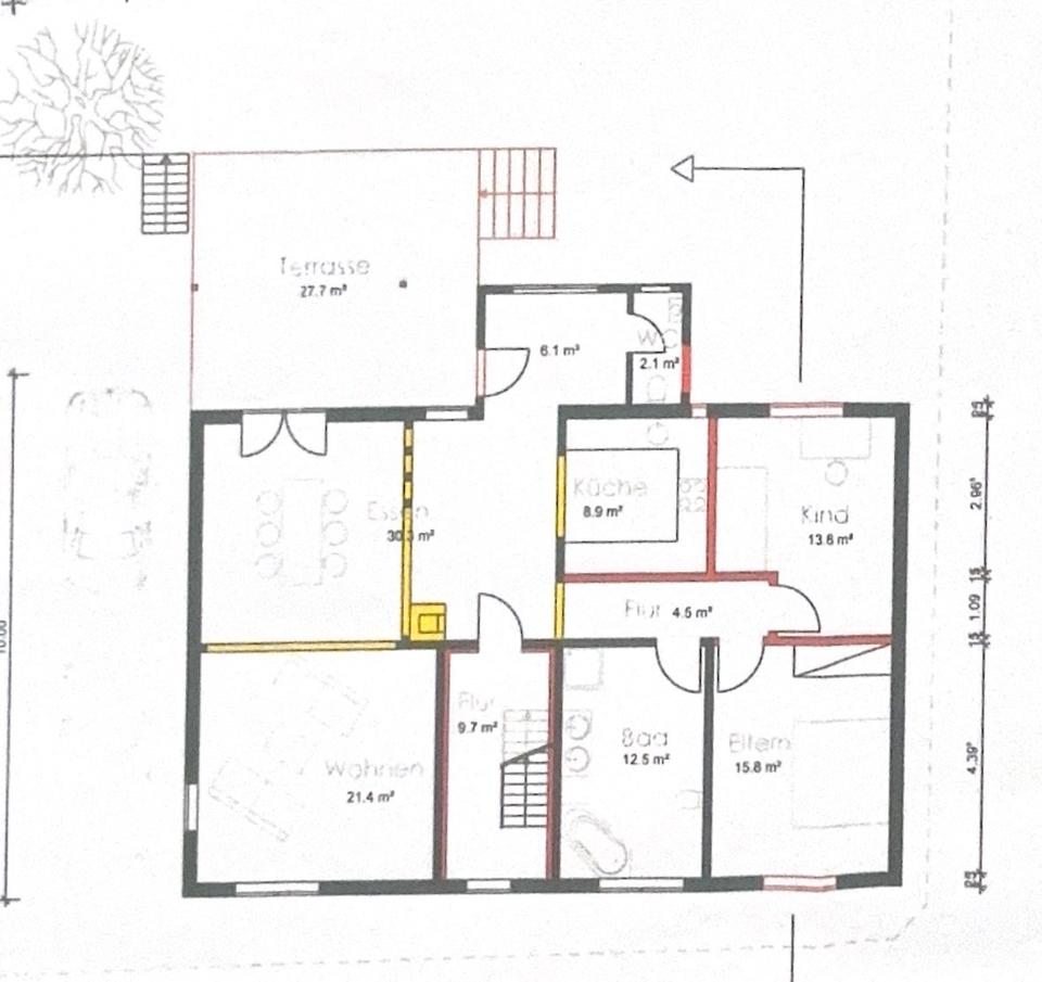 Thumbnail-Geräumige 4,5 Zimmer Wohnung mit Terrasse und Garten