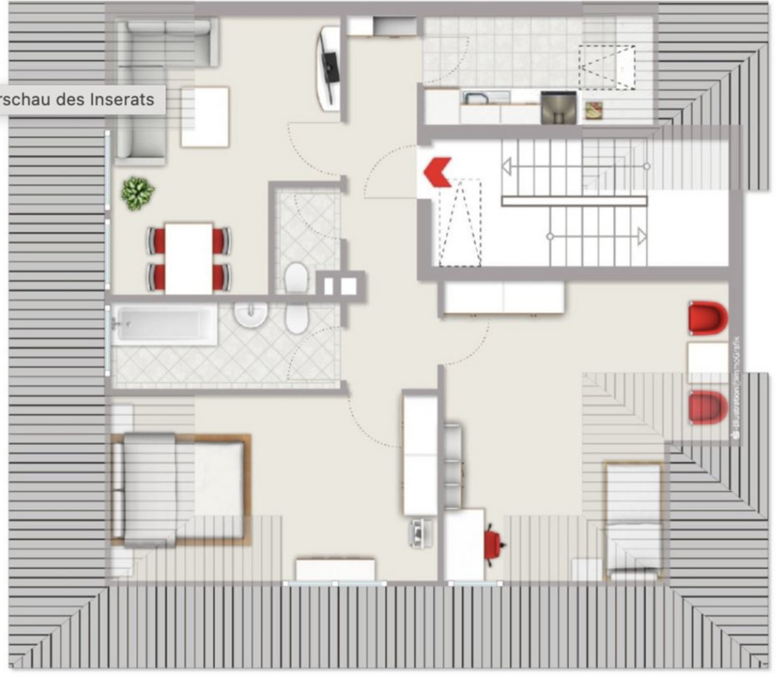 Thumbnail-Schöne 3- Zimmer DG Wohnung