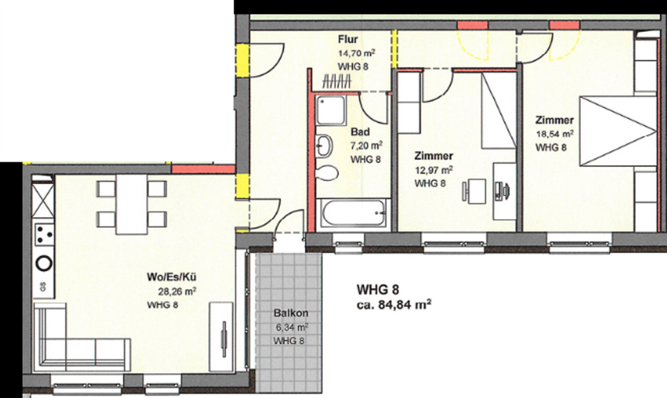 Thumbnail-Kernsanierte 3-Zimmer Wohnung in LahrKuhbach