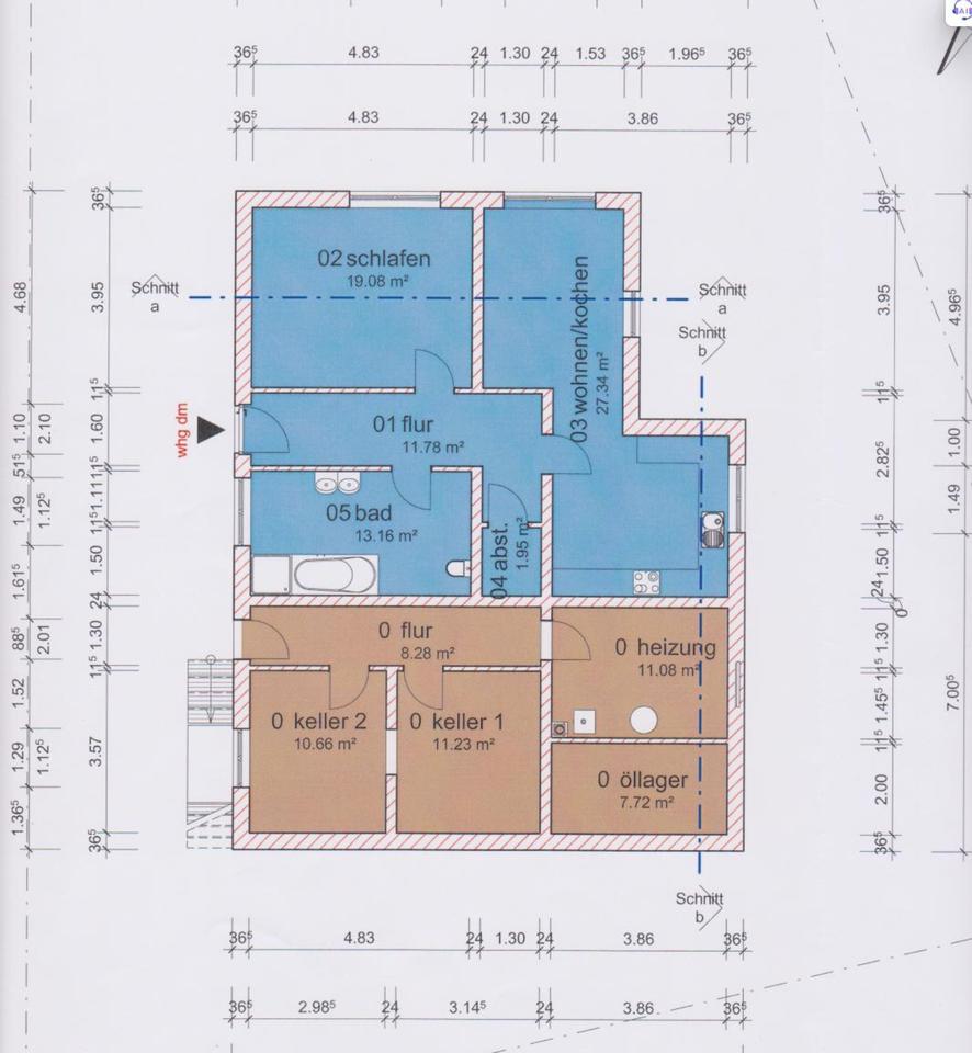 Thumbnail-2 Zimmer, Küche Bad, Abstellraum mit Rasenterrasse und Parkplatz