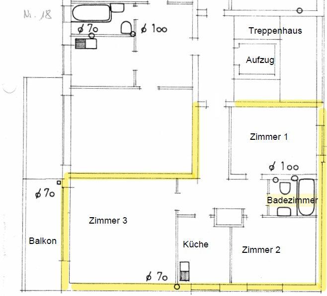 Thumbnail-gepflegte Mietwohnung in ruhigem Haus 71 qm