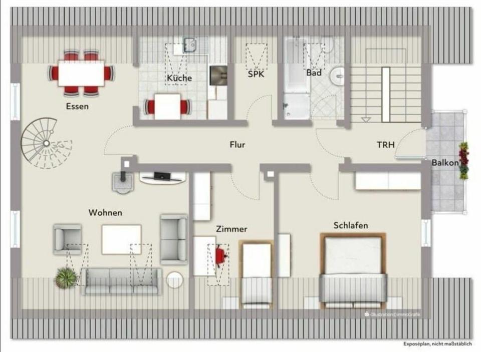 Thumbnail-3,5 Zimmerwohnung + Garten + Balkon + eigener Dachboden