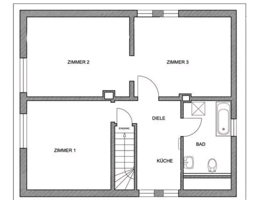 Thumbnail-3Zi KDB Garten - Helle Wohnung Kaarst City im Grünen für 2 Pers.
