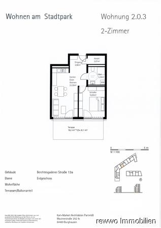 Thumbnail-Neubau 2-Zi. Erdgeschosswohnung in Burghausen Neustadt zu vermieten