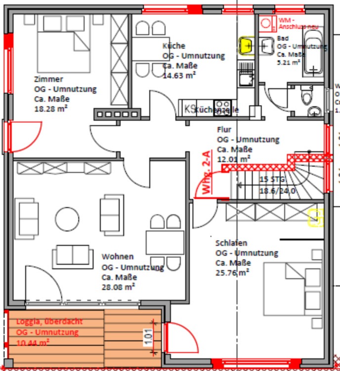 Thumbnail-Großzügige 3 Zimmer Wohnung mit Balkon und Garten zum 01.06.26