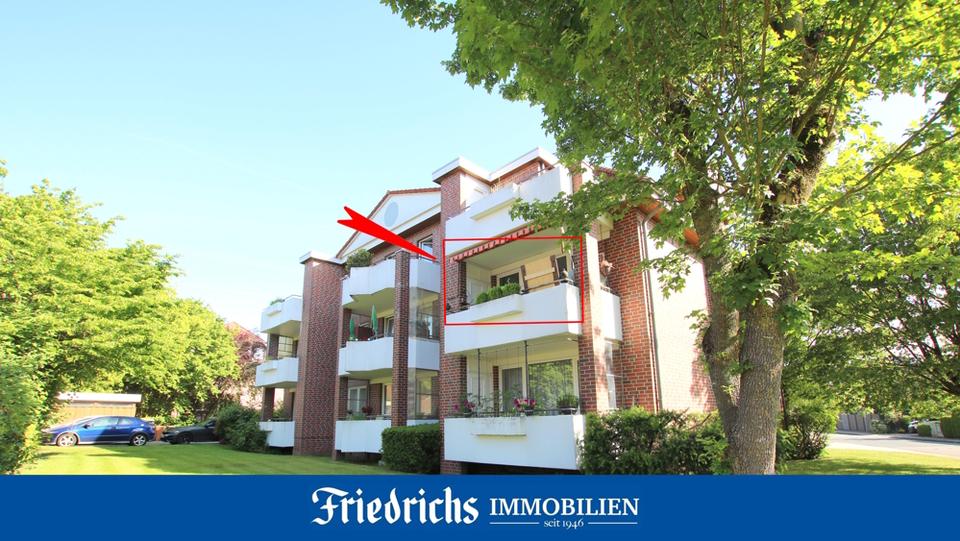Thumbnail-Renovierte 3-Zimmer-Obergeschosswohnung mit Südwest-Balkon in Westerstede - zentrale Wohnlage