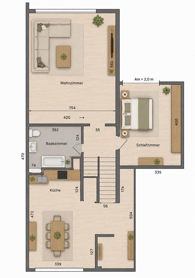 Thumbnail-Zentrale Erdgeschoss Wohnung mit Garten, Garage, Eigenem Eingang