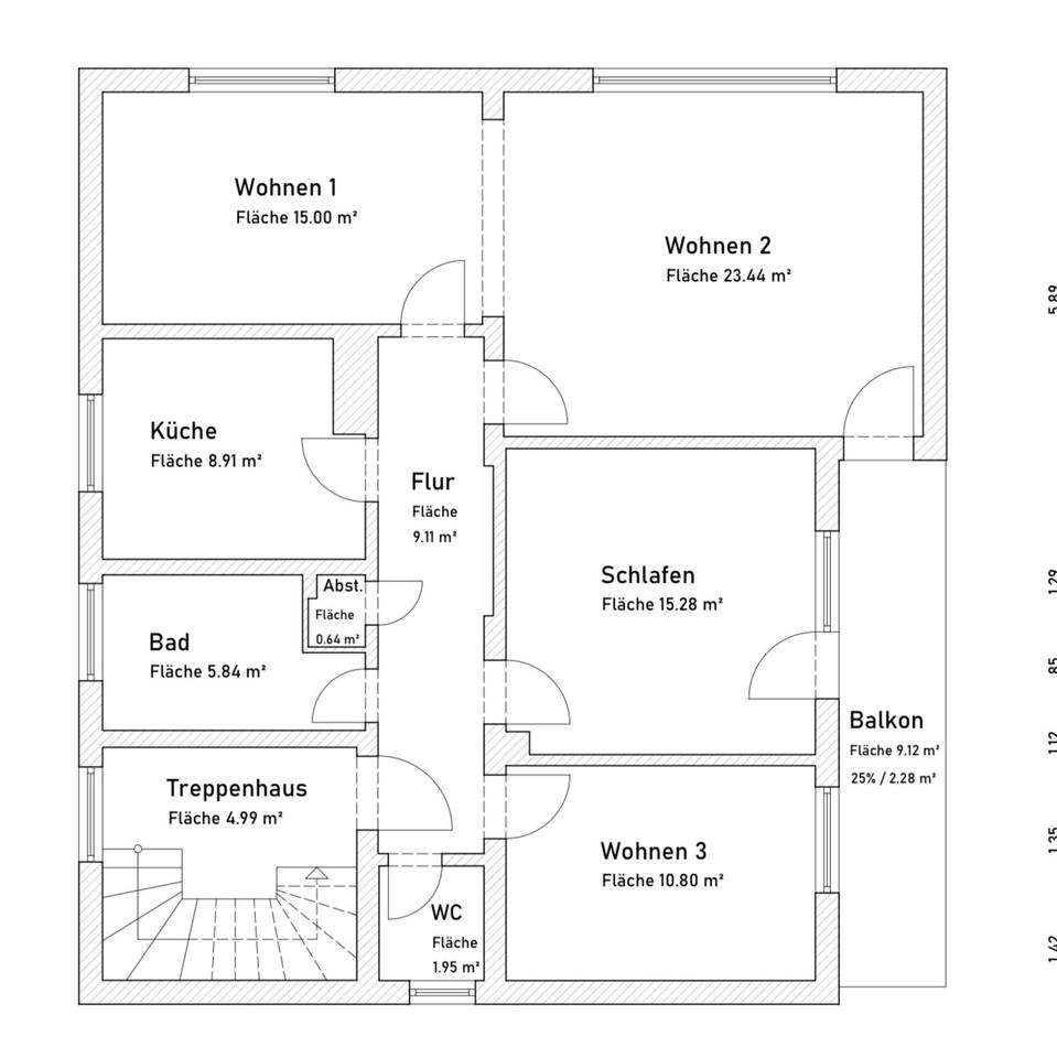 Thumbnail-Moderne, sanierte 4-Zimmer-Wohnung in Gießen Wieseck
