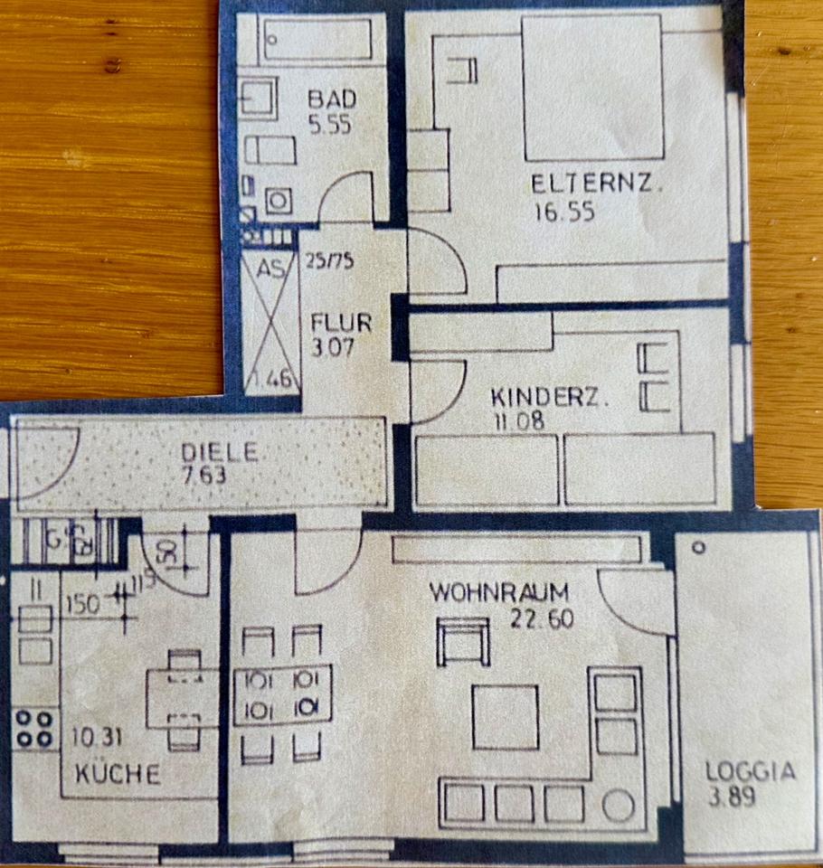 Thumbnail-80 qm Wohnung Kinderzimmer Balkon WBS erforderlich!