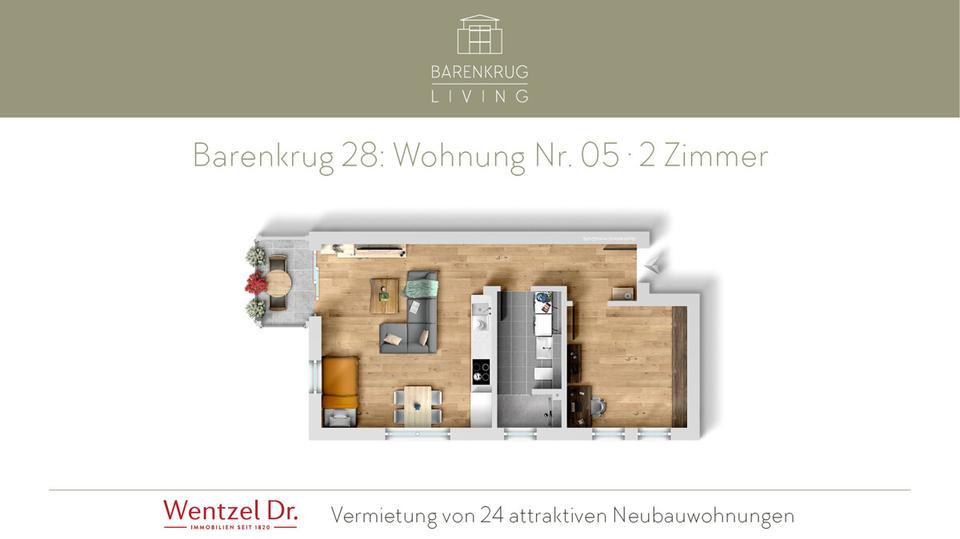 Thumbnail-Neubau in Farmsen-Berne: Stilvolle 2-Zimmer-Wohnung mit Balkon- Wentzel Dr.