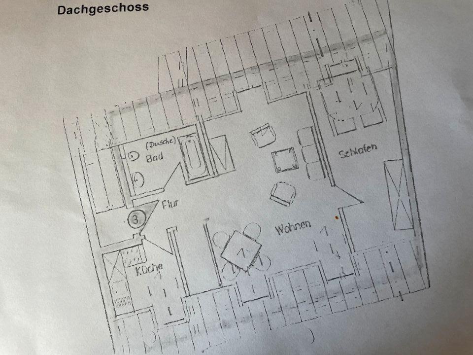 Thumbnail-44qm 2-Raum-DG-Wohnung Nähe Markt
