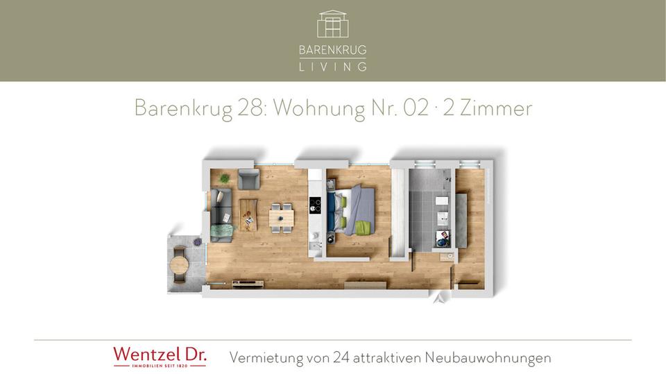 Thumbnail-Attraktive 2-Zimmer-Neubauwohnungen mit Terrasse in Hamburg-Tonndorf – Wentzel Dr.