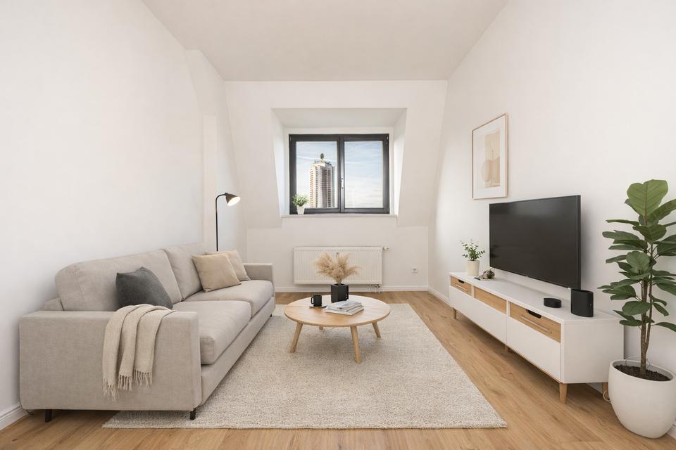 Thumbnail-Exklusiv! Wohnen im Zentrum Ost: Stilvolle 2-Zimmer-Wohnung mit Wannenbad & Einbauküche