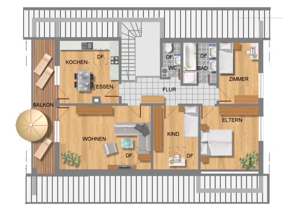 Thumbnail-Charmante 4-Zimmer-Dachgeschosswohnung mit Balkon