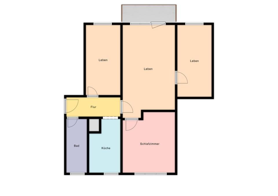 Thumbnail-neu renovierte 4 Raumwohnung mit Balkon