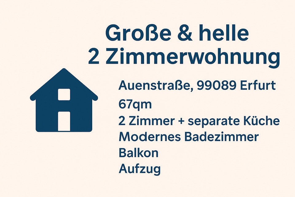 Thumbnail-2 Zimmerwohnung - Balkon & Aufzug ab sofort - Erfurt