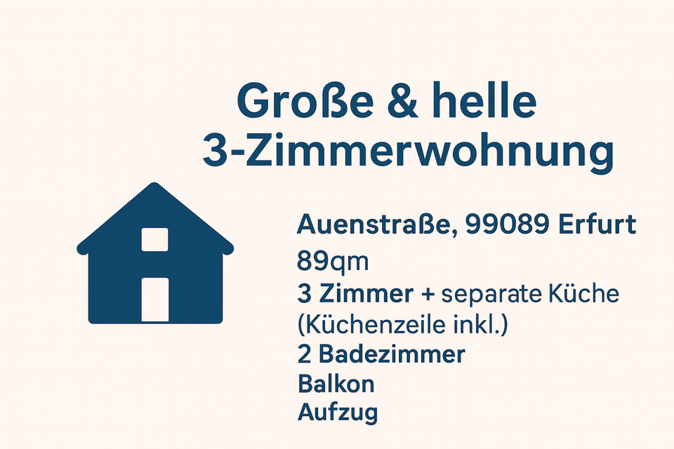 Thumbnail-3 Zimmerwohnung - BalkonAufzug2 Badezimmer - Erfurt