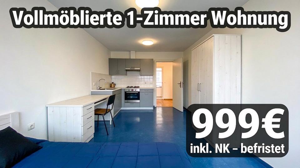 Thumbnail-1–Zimmer-Wohnung, vollmöbliert, modern, 999€ inkl. NK, befristet
