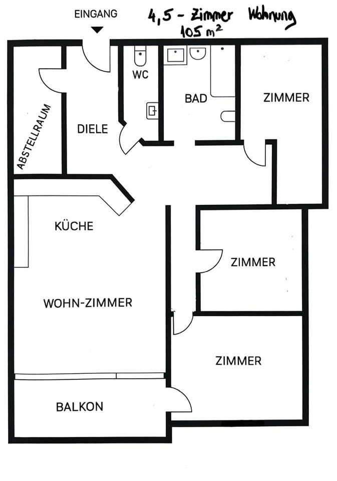 Thumbnail-4,5-Zimmer Wohnung