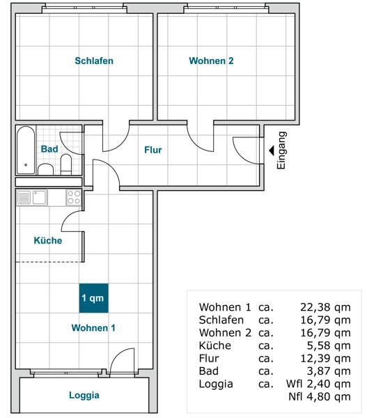 Thumbnail-Familienfreundliche 3-Zimmerwohnung mit Balkon!