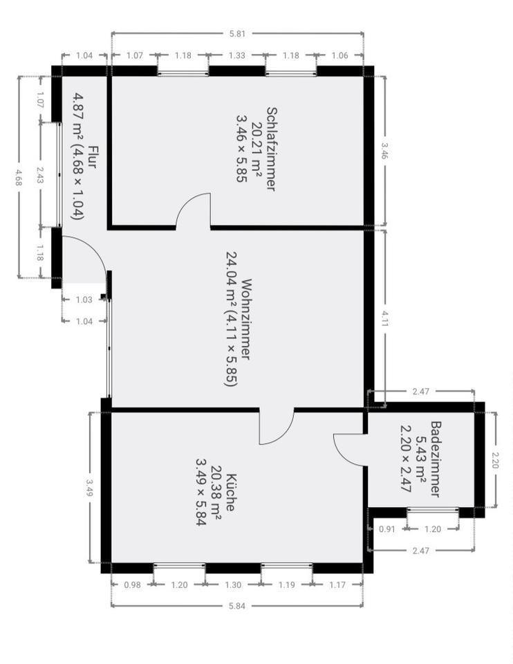Thumbnail-75 m²- Souterrain Wohnung