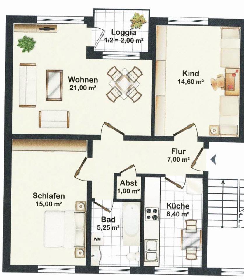 Thumbnail-renovierte 3 Zi. Wohnung in Nordholz