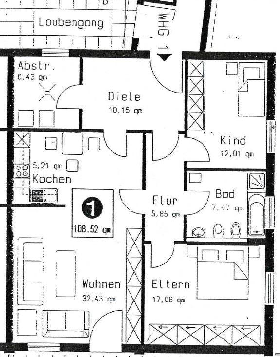 Thumbnail-3-ZKB Wohnung in Homburg, Nähe Uniklinik ab 01.06.26 zu vermieten