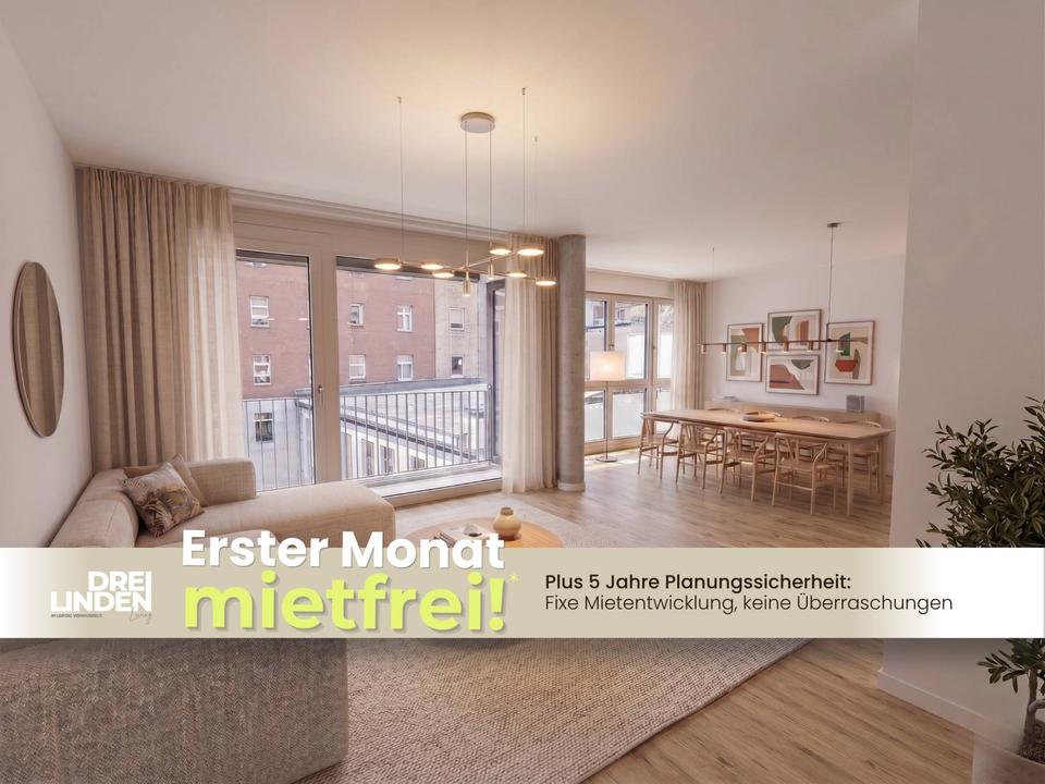 Thumbnail-Sichern Sie sich Ihren KÜCHENZUSCHUSS: Weitläufige 3-Zimmer-Wohnung mit BALKON im Neubauprojekt DREILINDEN Living