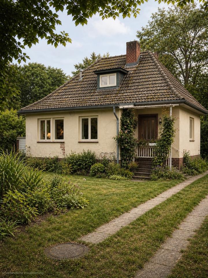 Thumbnail-Freistehendes Einfamilienhaus mit großem Garten zur Zwischenmiete
