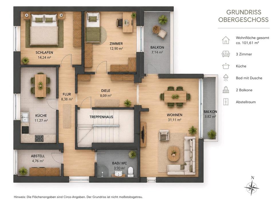Thumbnail-Wohnung, 1. OG, ca. 100 qm, Kaltmiete 800 Euro, Bexbach