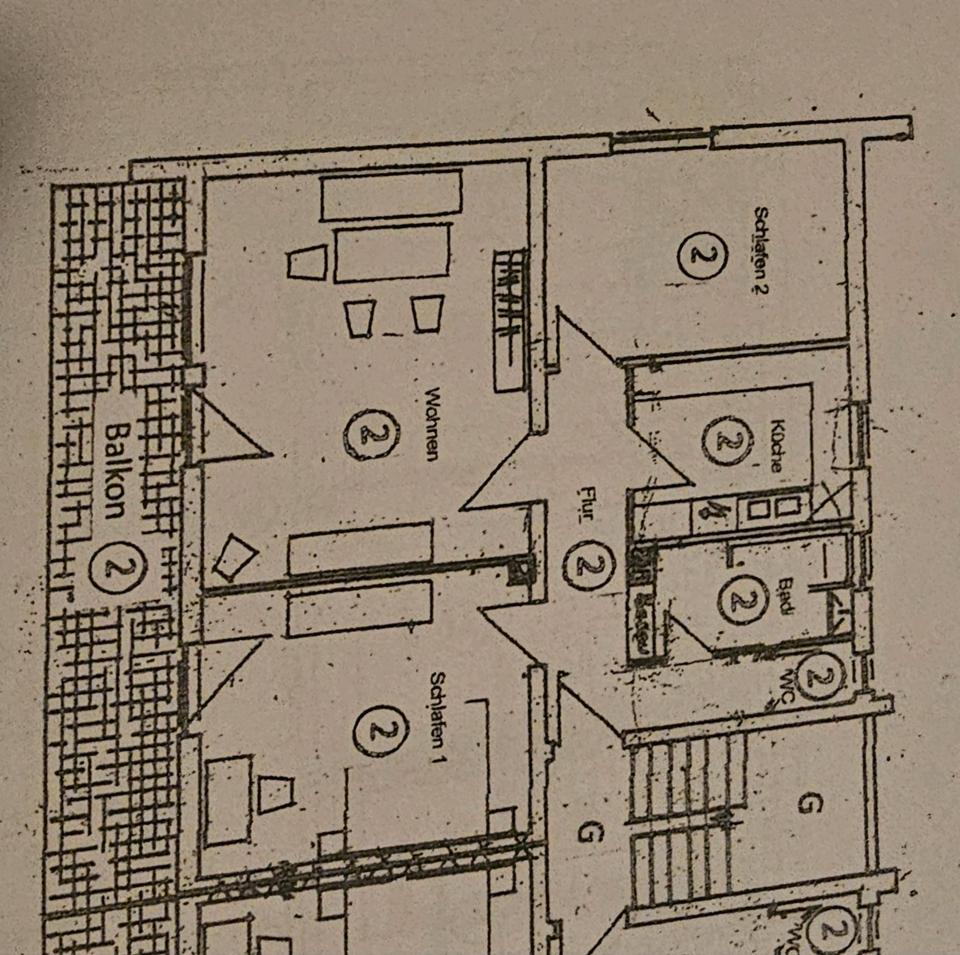 Thumbnail-3 Zimmer Wohnung mit Keller ,Garage und Balkon
