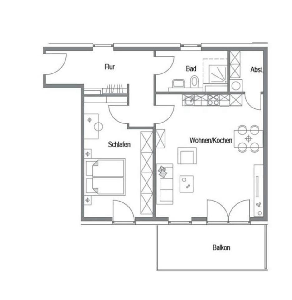 Thumbnail-2 Zimmerwohnung mit Balkon in zentraler Lage von Butzbach