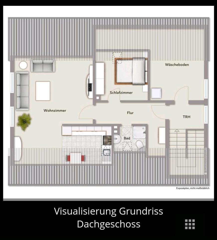 Thumbnail-2 ZKB—47 m2, Dachgeschoss Wohnung zum 01.02.26