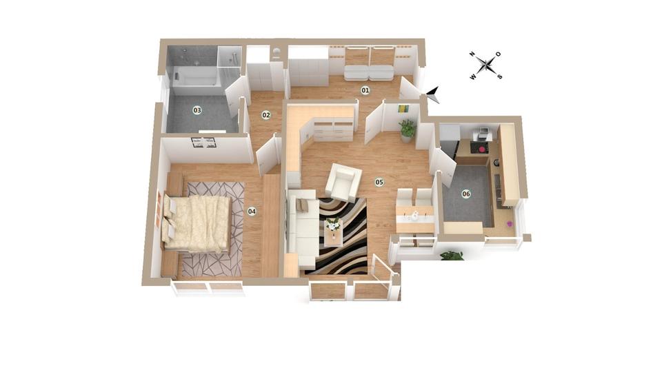 Thumbnail-Helle, geräumige 2-Zimmer- Dachgeschoßwohnung in Schifferstadt