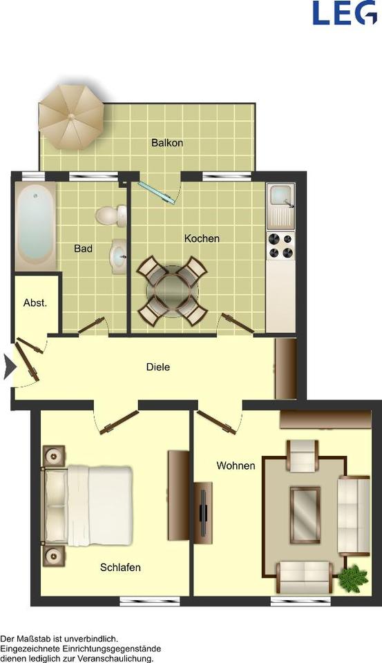 Thumbnail-2-Zimmer-Wohnung in Duisburg Hüttenheim
