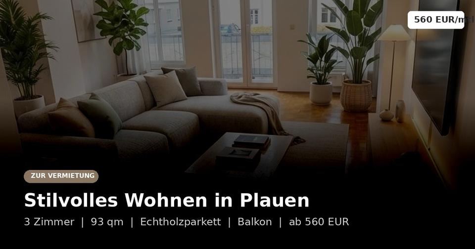 Thumbnail-Moderne 3-Raum-Wohnung mit Balkon, Stellplatz & Parkett