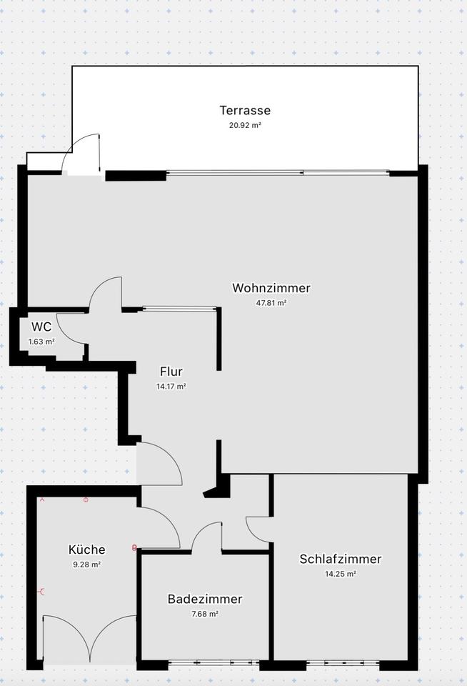 Thumbnail-Top Erdgeschosswohnung: 2,5 Zimmer, Garten, neue Küche und Kamin