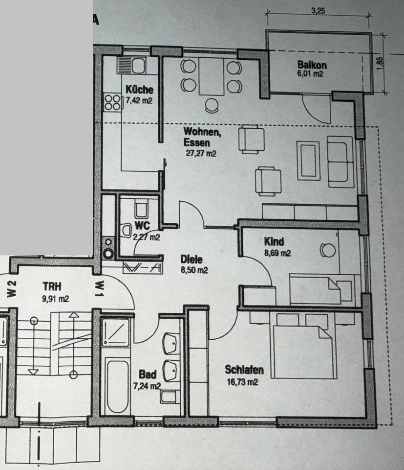 Thumbnail-Sonnige 3 Zimmer Wohnung m. Balkon in Pfalzgrafenweiler 730€ Kalt