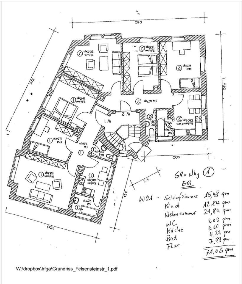Thumbnail-3 ZKB-Wohnung 71 qm in Augsburg Göggingen, nähe Hessingklinik