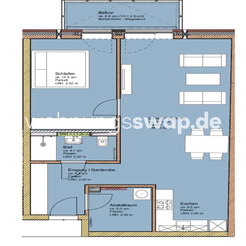 Thumbnail-Wohnungsswap - 2 Zimmer, 69 m² - Von-Sauer-Straße, Altona, Hamburg