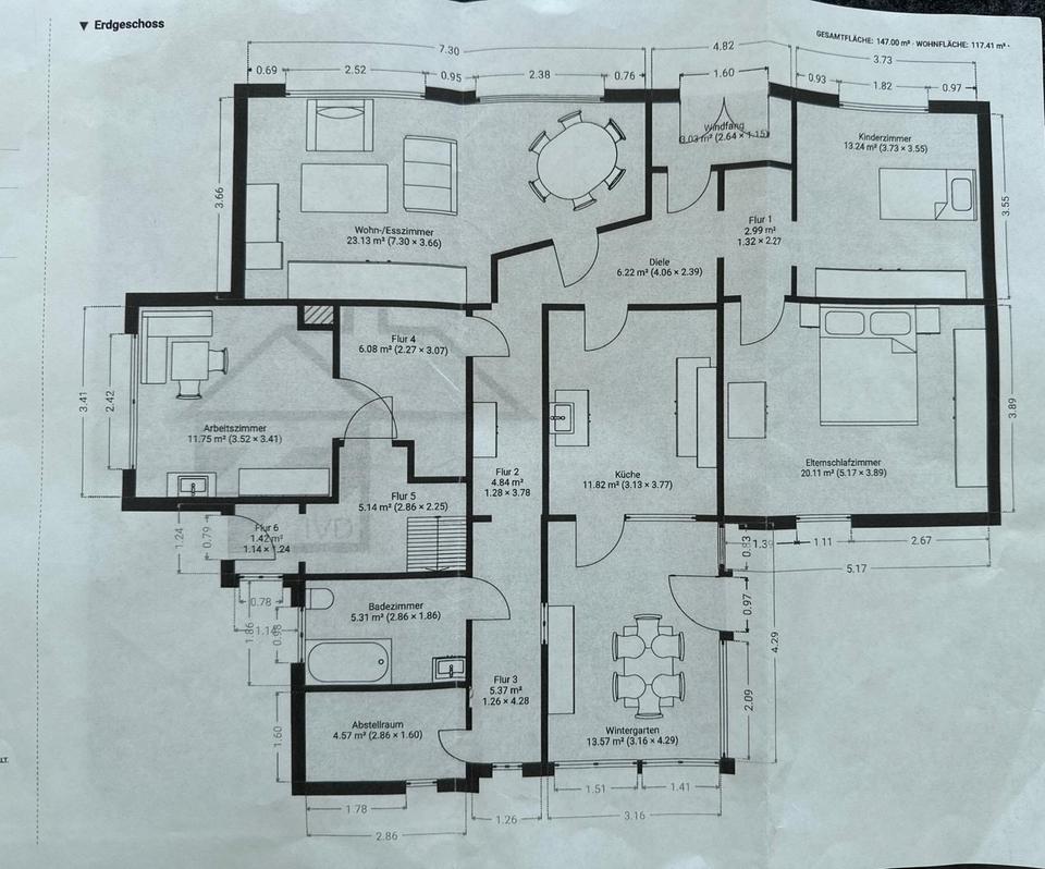 Thumbnail-Mietwohnung Unten ca 117qm + großer Garten Kalt
