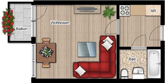 Thumbnail-1-Zi-WE,Balkon,EBK,provisionsfrei,vermietet