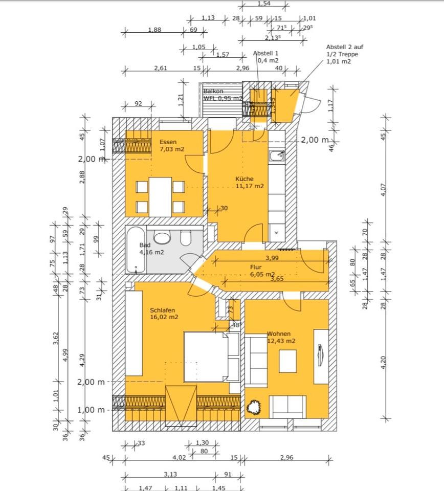 Thumbnail-2,5 Zimmer Wohnung nahe Messe Bothmerstraße