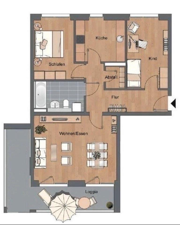 Thumbnail-3 Raum Wohnung