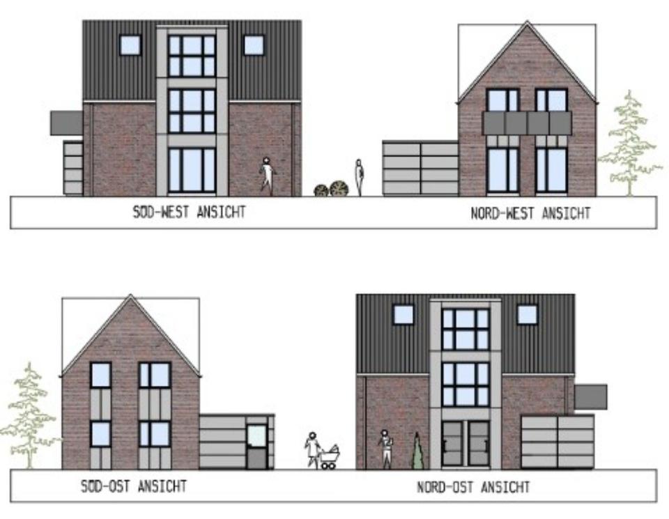 Thumbnail-Projektiert: Neubau von 3 Doppelhäusern in Schortens
