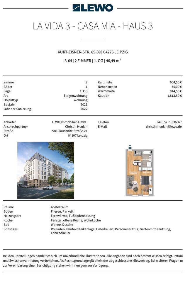 Thumbnail-Zweiraumwohnung im Neubau