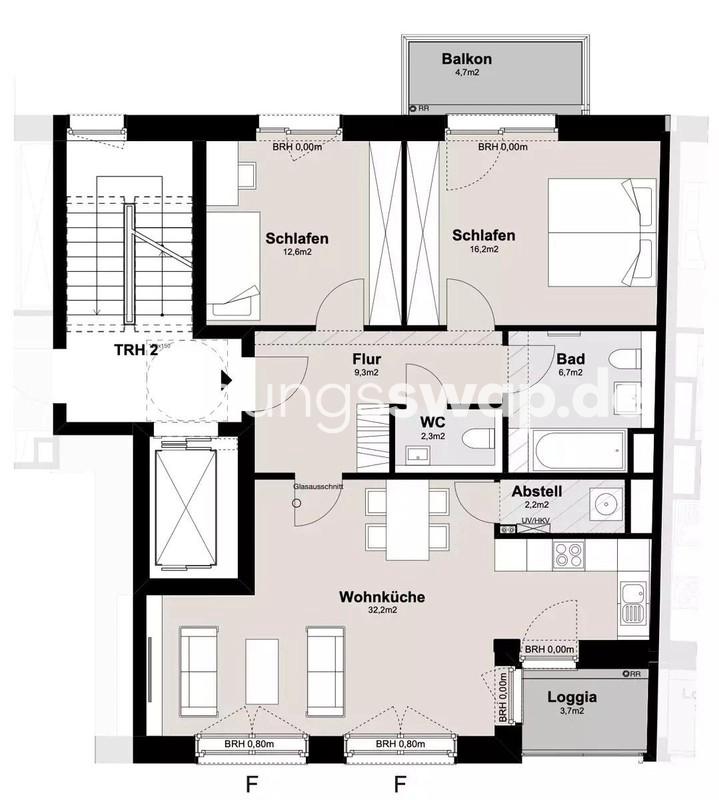 Thumbnail-Wohnungsswap - 3 Zimmer, 85 m² - Drosselstraße, Hamburg-Nord, Hamburg