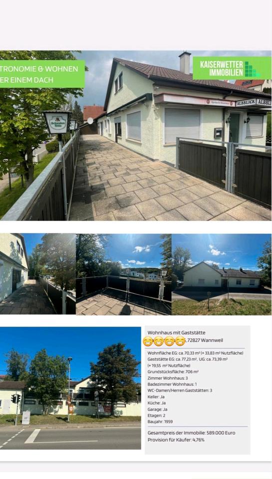 Thumbnail-Wohnraum mit Gaststätte Raum Reutlingen